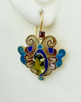Stravinsky Peridot and Garnet Earrings
