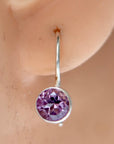 Sol Invictus Amethyst Silver Earrings
