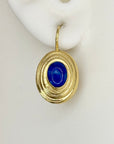 Lapis Disc Earrings