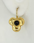 Onyx Flower Earrings