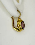 Yvette Guilbert Amethyst Earrings
