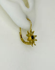 Garnet Gardenia Earrings