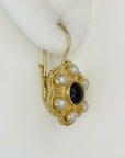 Oxford Onyx and Pearl Earrings
