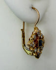 14k Carolingian Sapphire and Diamond Earrings (.50ct)
