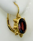 14k Garnet Star Earrings