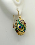 Lermentov Onyx Faberge Egg Earrings