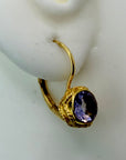 14k Amethyst Birthstone Earrings