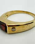 14k La Vie en Rose Garnet and Diamond Ring