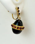 The Cherry Orchard Onyx and Garnet Earrings