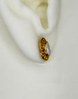 Etruscan Oval Pearl Earrings