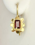 Garnet Rose Earrings