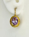 Yvette Guilbert Amethyst Earrings