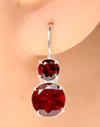 La Bohème Garnet Silver Earrings