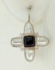 Silver Renaissance Onyx Earrings