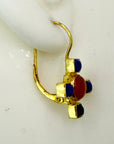 14k Domenica of Lombardy Carnelian and Lapis Earrings