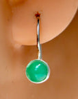 Sol Invictus Chrysoprase Silver Earrings