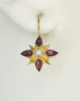 Eleonora Duse Garnet and Pearl Earrings