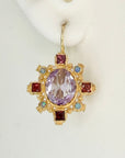 Wellington Amethyst and Garnet Earrings