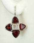 14k Garnet and Diamond Minuet Earrings