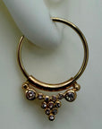 Palazzo Madama 14k Gold and Diamond Earrings