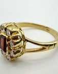 14k La Traviata Garnet and Diamond Ring