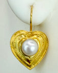 14k Pearl Sweetheart Earrings