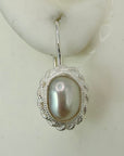 Penelope Pearl Silver Earrings