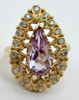 14k Guinevere Amt and Diam Ring (.36ct)