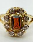 14k La Traviata Garnet and Diamond Ring