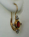 14k Tuileries Garnet and Diamond Earrings (.22ct)