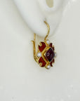 Renaissance Garnet and Pearl Earrings