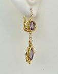 Lady Of Shalott Amethyst Pearl Earrings