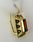 Anne Boleyn 14k Gold and Garnet Earrings