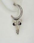 3-D Silver Triangle Earrings