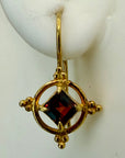 14k Garnet Star Earrings