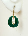 Pearl Deco Screw Back Earrings