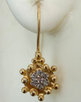 14k Celestial Diamond Earrings (.07ct)