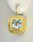 Blue Topaz Temple Earrings