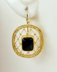 Heavenly Web Onyx Earrings
