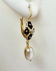 La Belle Dame Pearl and Zirconia Earrings