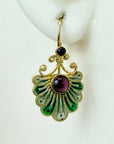 Renaissance Madrigal Garnet Earrings