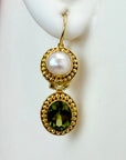 Priscilla Penworthy Peridot and Pearl Earrings