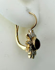 14k Apollo Garnet Diamond Earrings (.33ct)