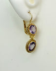 Amethyst Amulet Earrings