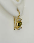 Pearl With Peridot Earrings