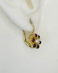 Cupid's Cluster Garnet and Pearl Earrings