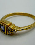 14k Morgan Le Fay Tanzanite Diamond Ring