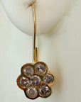 14k Rose Florette Diamond Earrings (.84ct)