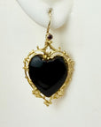 Onyx Sweetheart Earrings