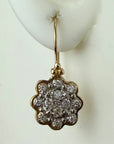 Rafaela 14k Gold and Diamond Rosette Earrings